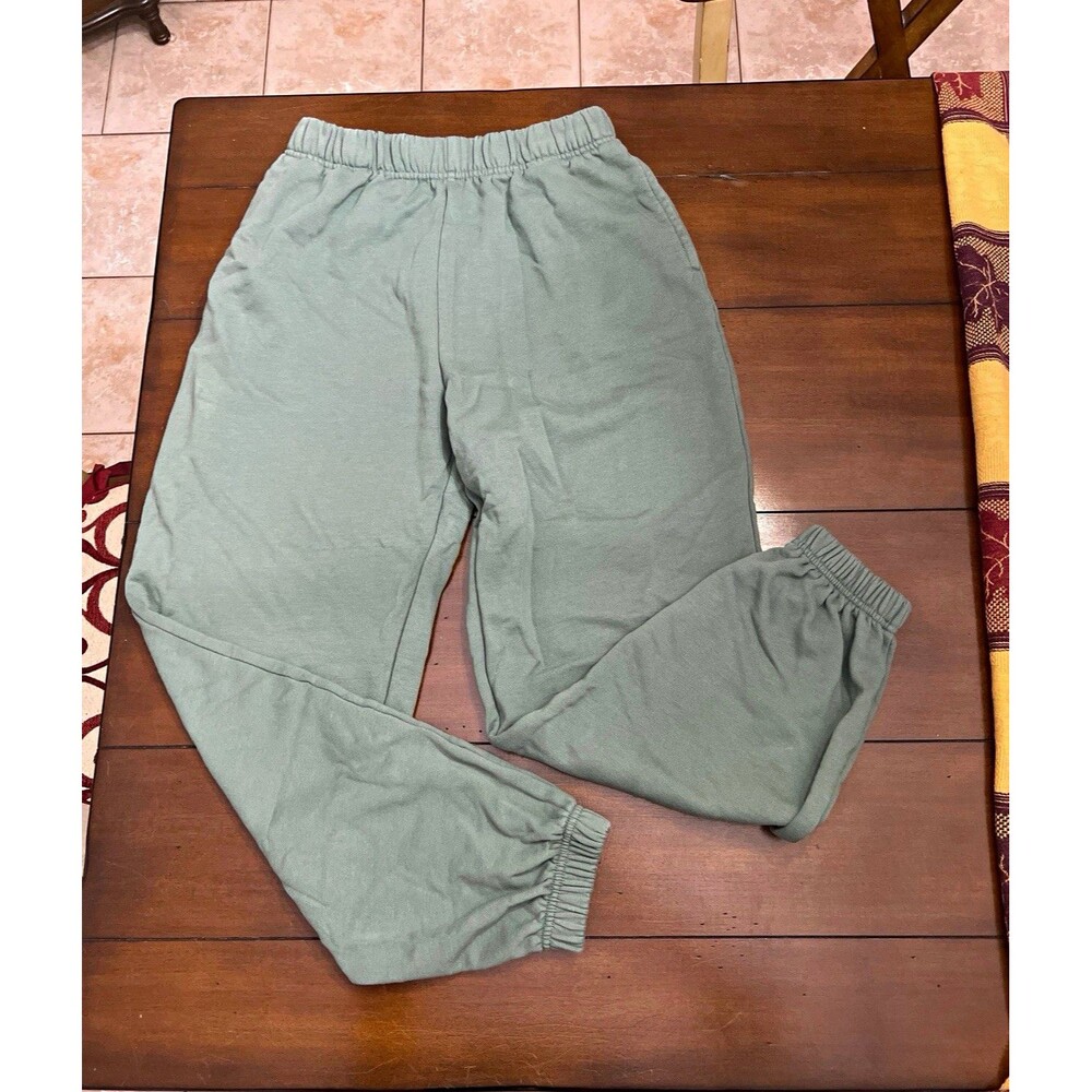 Garage Fleece Joggers Sage Olive Green High Rise Sweatpants Size Medium